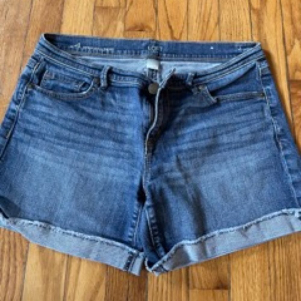 LOFT cuffed jean shorts- size 4